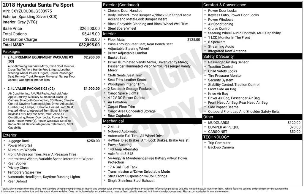 hyundai santa fe 2018 5XYZUDLB0JG503975 image hyundai santa fe 2018 5XYZUDLB0JG503975 image